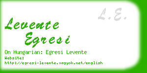 levente egresi business card